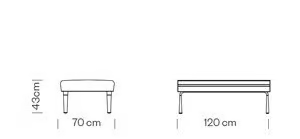 AMBIT 1070 - Backless fabric bench seating by Et al. - view 3